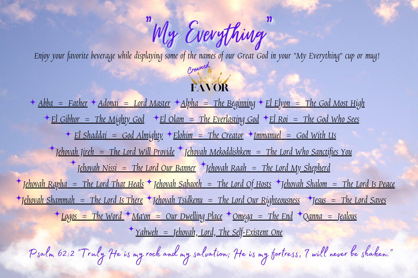 "My Everything" 16 oz Insulated Acrylic Cup