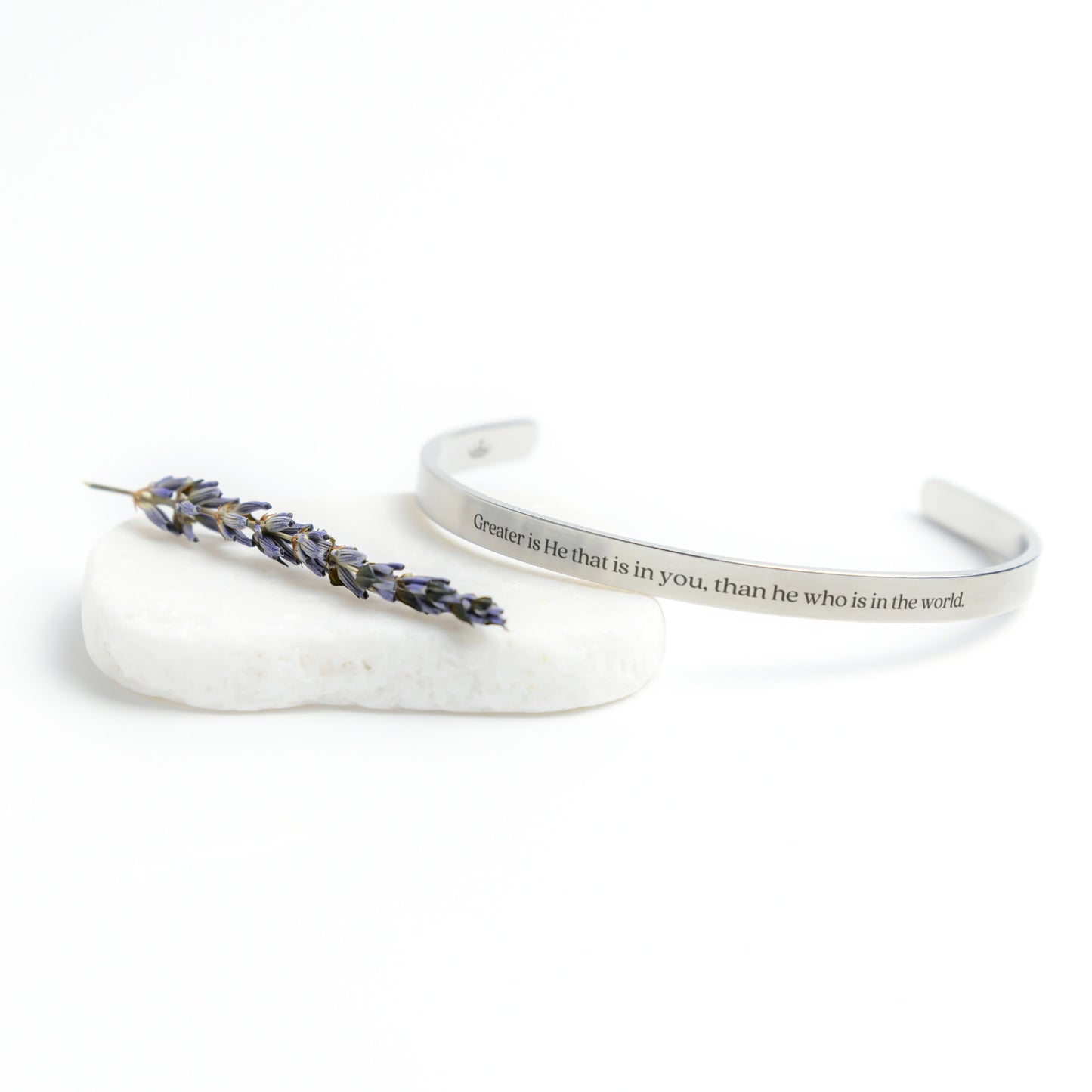 "Greater Is He" Cuff Bracelet