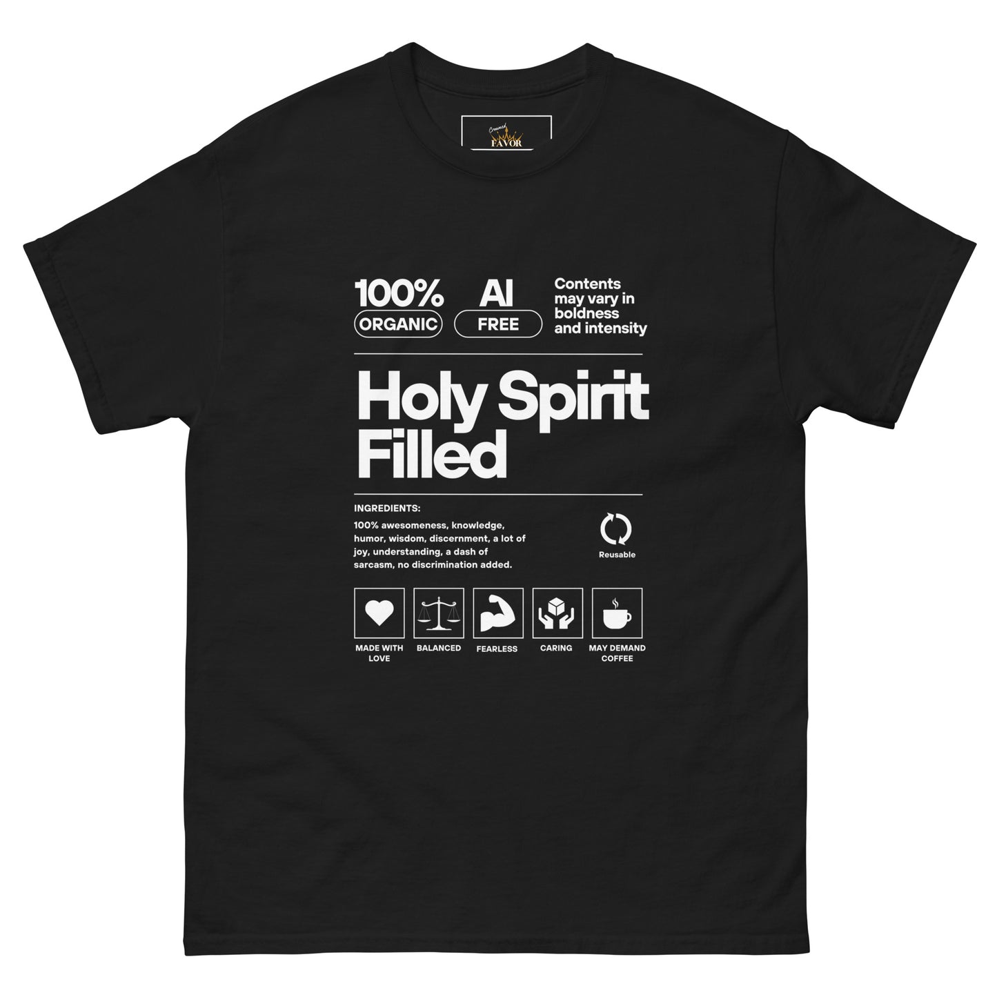 Holy Spirit Filled / light print (unisex tee)