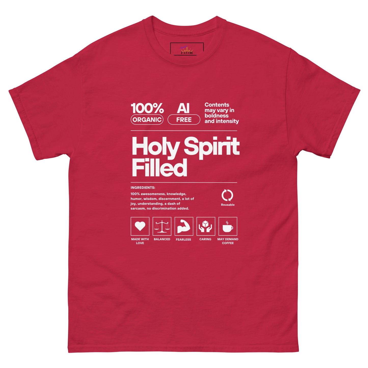 Holy Spirit Filled / light print (unisex tee)