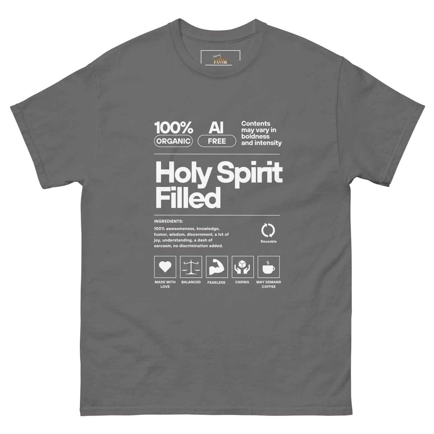 Holy Spirit Filled / light print (unisex tee)
