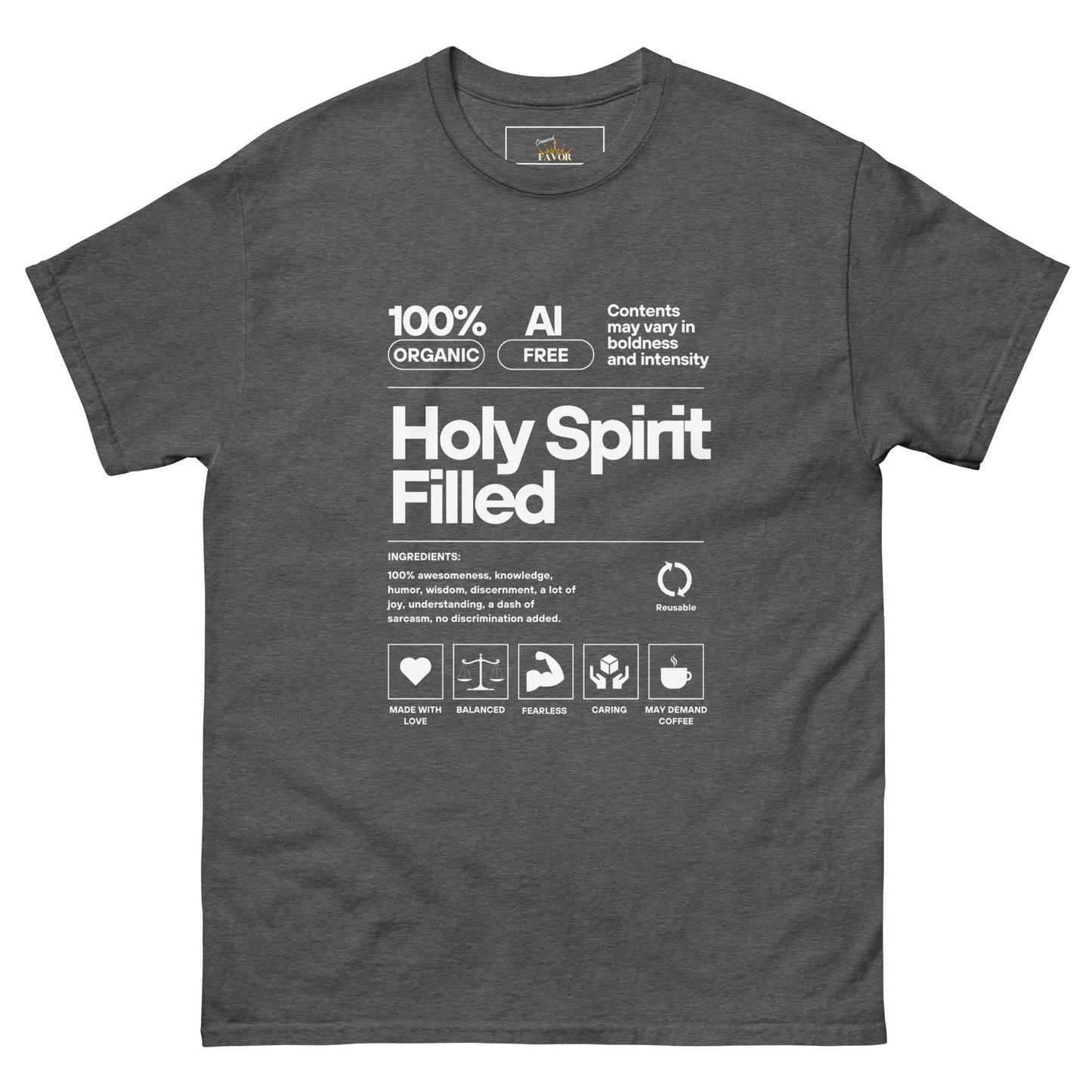 Holy Spirit Filled / light print (unisex tee)
