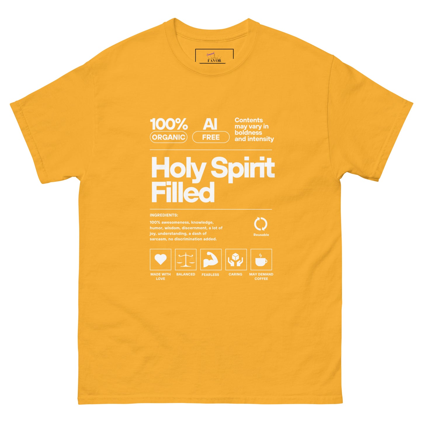 Holy Spirit Filled / light print (unisex tee)