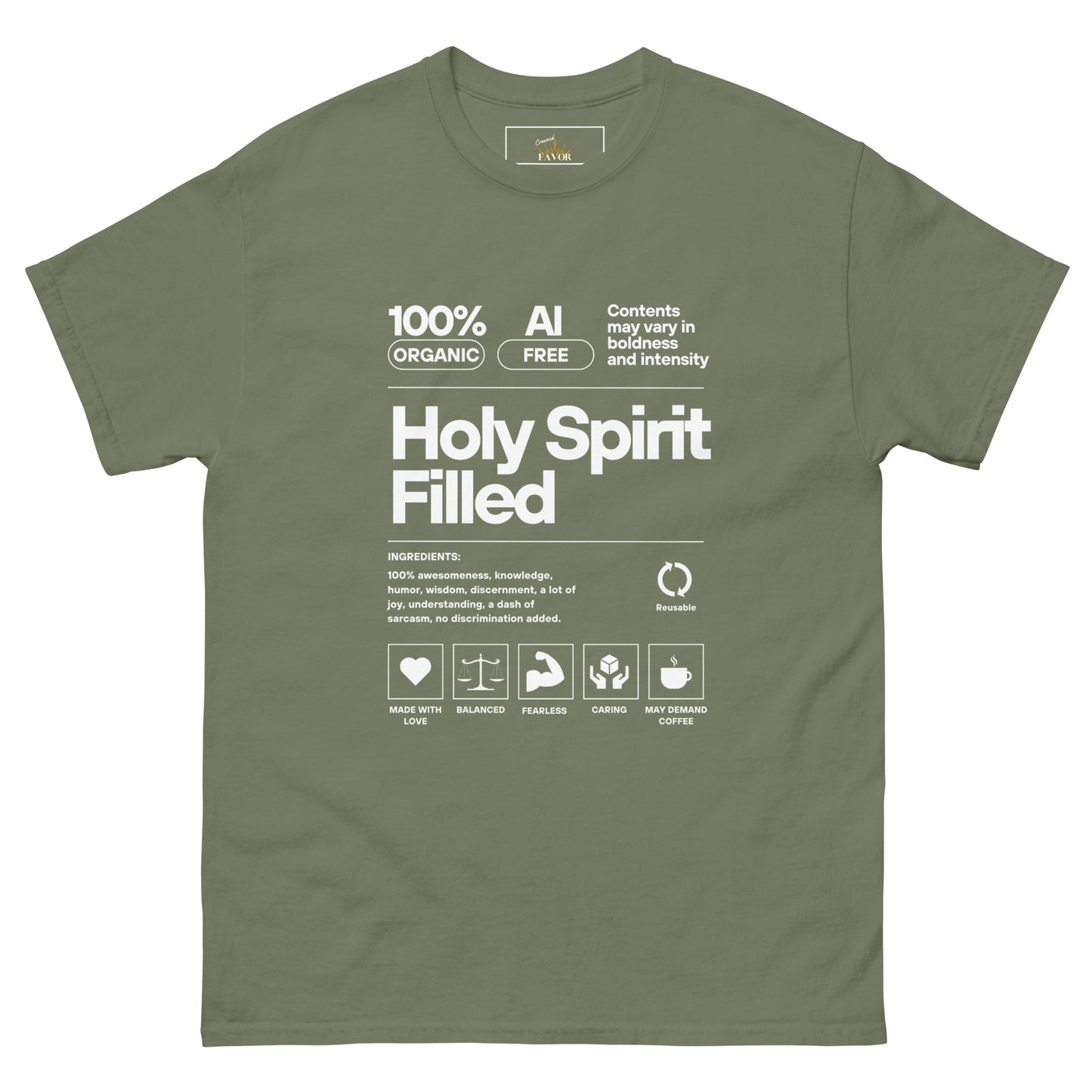 Holy Spirit Filled / light print (unisex tee)