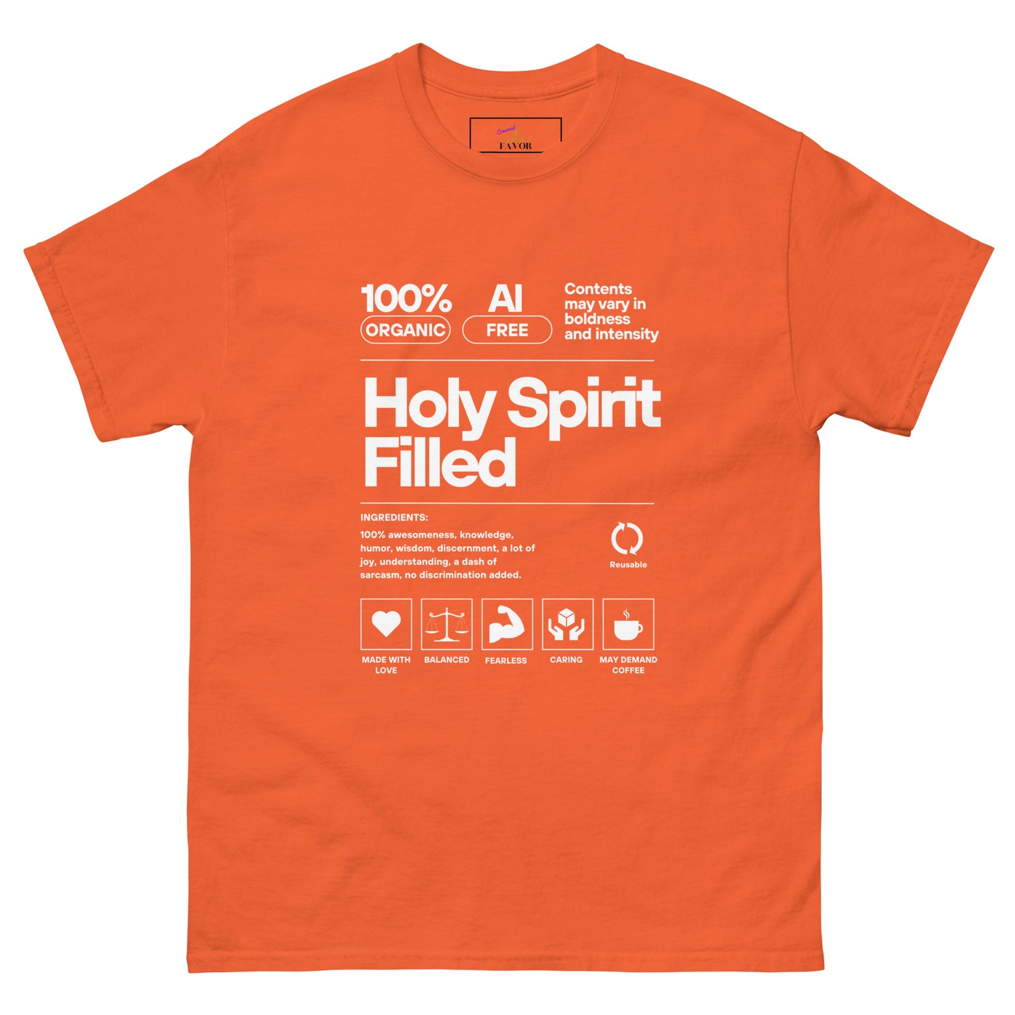 Holy Spirit Filled / light print (unisex tee)