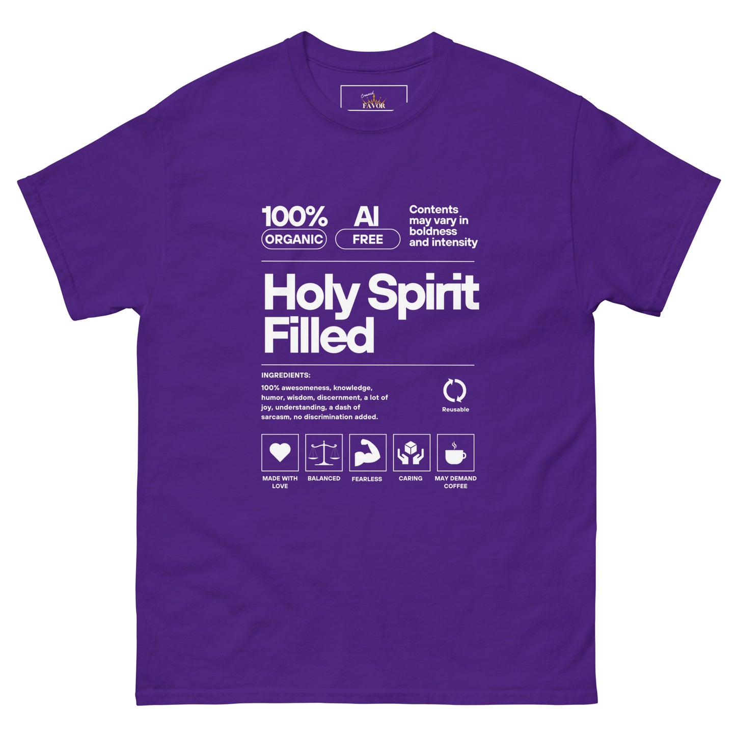 Holy Spirit Filled / light print (unisex tee)