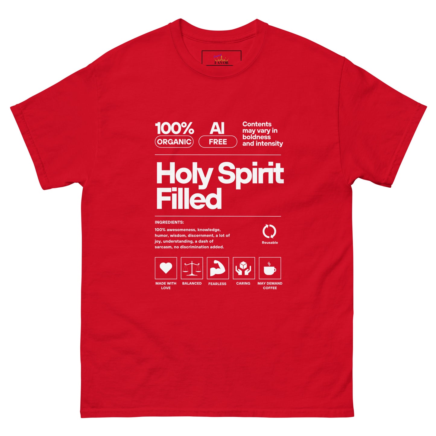 Holy Spirit Filled / light print (unisex tee)