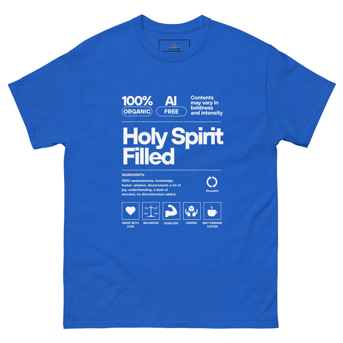 Holy Spirit Filled / light print (unisex tee)