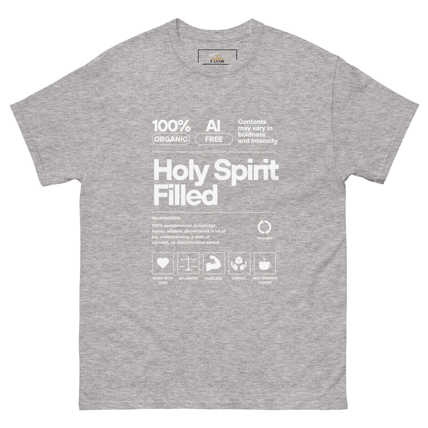 Holy Spirit Filled / light print (unisex tee)